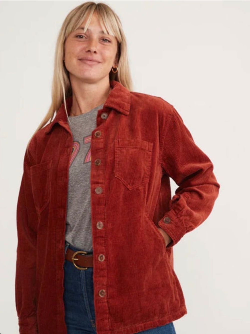 Marine Layer Medium Jemma Jacket in Henna